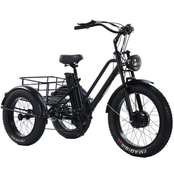 New Electric Tricycle 500W48V20AH Lithium battery Ebike Large Storage Basket Leisure Elderly Cargo Electric Bicycle Mileage 50KM - Image 3