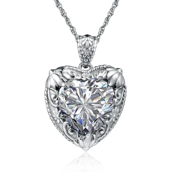 Szjinao Gold Red Ruby Heart Necklace For Women With Stone 15*15mm Victorian Pendant Royal Luxury Jewelry Valentine Day Gift Sale - Image 10