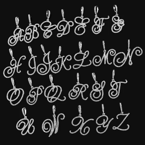 Flatfoosie New A-Z Cursive Initial Letter Name Pendant Necklace For Women Simple Rope Chain Letter Necklace Fashion Jewelry Gift - Image 7