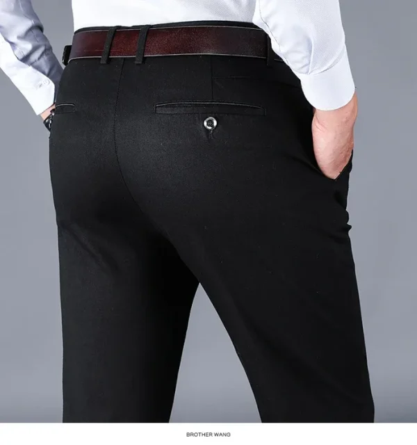 2024 New 98% Cotton Casual Pants Men's Clothing Classic Straight Loose High Waist Elastic Trousers Male Brand Clothes - Image 21