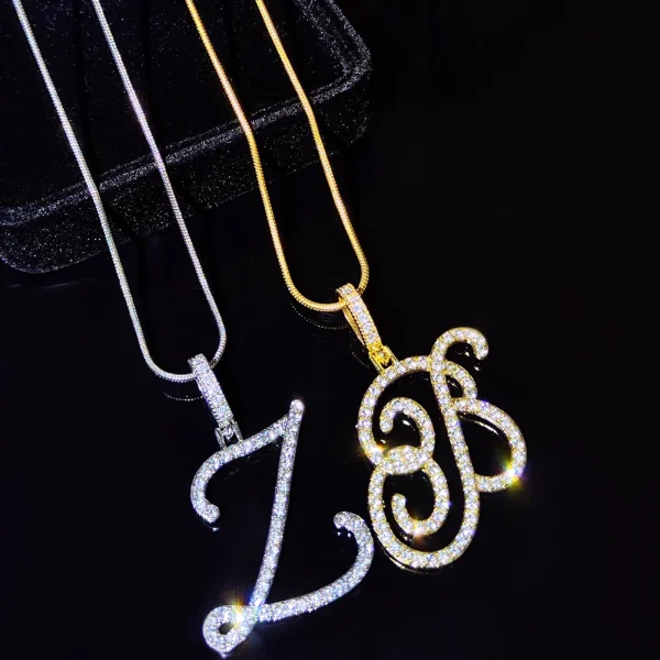 Flatfoosie New A-Z Cursive Initial Letter Name Pendant Necklace For Women Simple Rope Chain Letter Necklace Fashion Jewelry Gift - Image 6