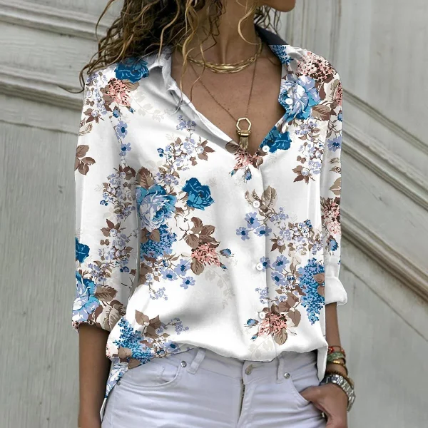 Elegant Long Sleeve Women Shirts Casual Loose Large Size Shirts Women Fashion Tops Women - Image 3