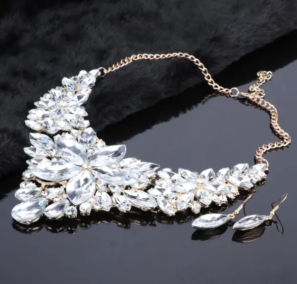 Fashion Crystal Jewelry Sets Bridal Necklace Earrings Sets Wedding Party Jewelery Dress Jewellery Decoration Accessories - Image 15