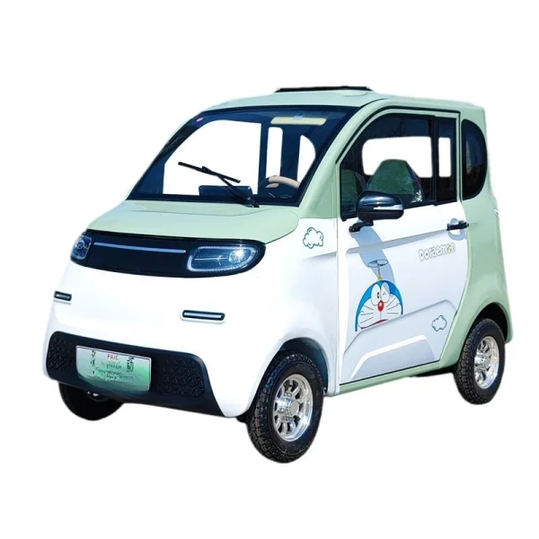 New energy electric four-wheel tram, small household adult low-speed transfer women to work, mixed oil and electricity