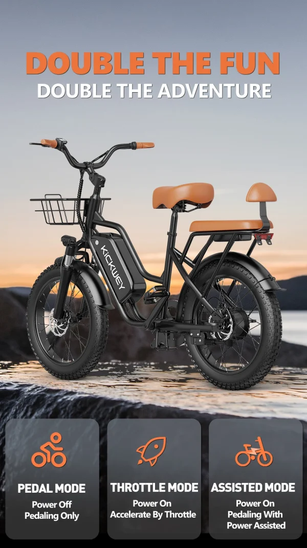 Electric Bike for Adults，20'' 1500W Peak Ebike, Up to 50 Miles 32MPH Electric Mountain Bike with 48V 20AH Removable Battery - Image 15