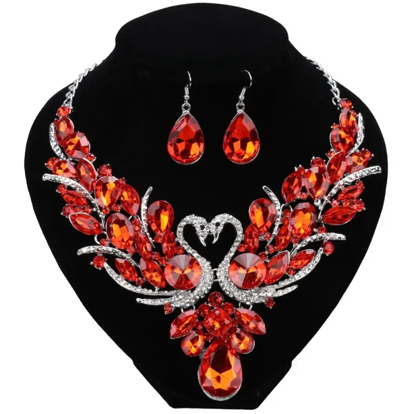 Fashion Nigerian Jewelry Set For Women Purple Tassel Earrings Necklace Set Banquet Dress Accessory Bridal Indian Jewellery - Image 12