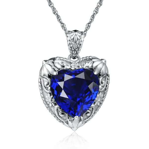 Szjinao Gold Red Ruby Heart Necklace For Women With Stone 15*15mm Victorian Pendant Royal Luxury Jewelry Valentine Day Gift Sale - Image 40
