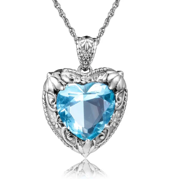 Szjinao Gold Red Ruby Heart Necklace For Women With Stone 15*15mm Victorian Pendant Royal Luxury Jewelry Valentine Day Gift Sale - Image 26