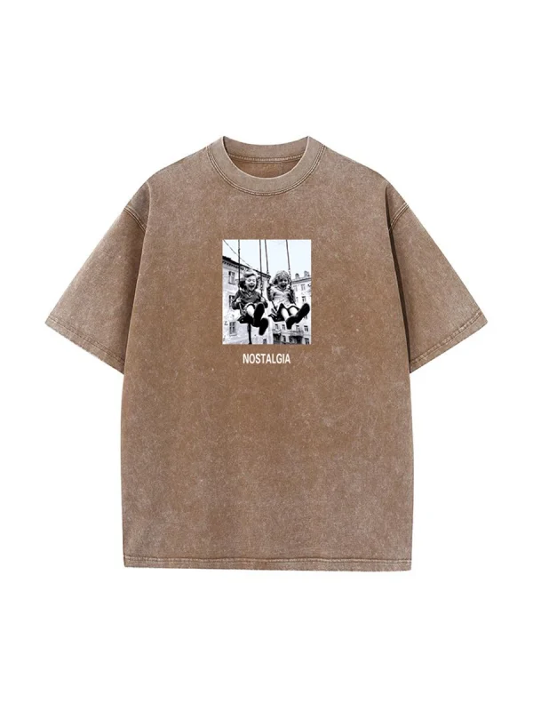 Sumuyoo 100% Cotton Women's Retro Printed T-shirt Men Vintage Short-sleeve Wax printing T Shirts Fashion Hip Hop Loose Tees - Image 7