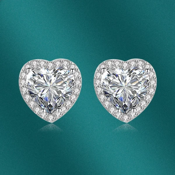 Heart-shaped Moissanite 925 silver jewelry earrings for woman Luxury Fashion jewellery woman 2025 new products Banquet jewelry - Image 10