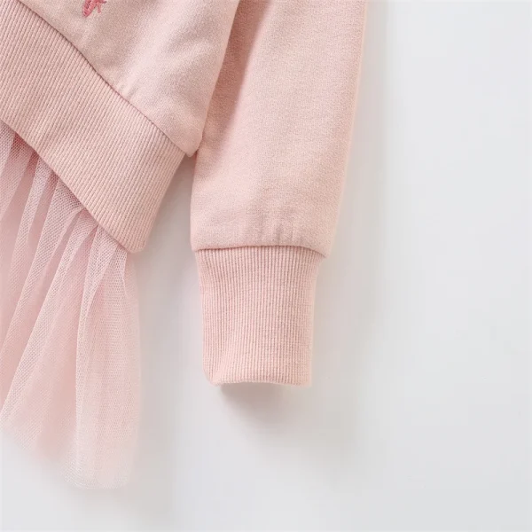 Jumping Meters New Arrival 2-7T Girls Baby Clothes Mouse Applique Girls Sweatshirts Toddler Costume Mesh Hooded Shirts - Image 6