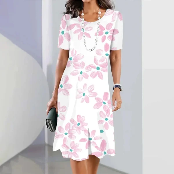 2024 New Botanical & Flower Print Women's Dresses Plus Size Elegant Long Dresses Female Women Clothing One-piece Dress - Image 12