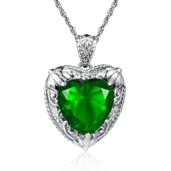 Szjinao Gold Red Ruby Heart Necklace For Women With Stone 15*15mm Victorian Pendant Royal Luxury Jewelry Valentine Day Gift Sale - Image 20