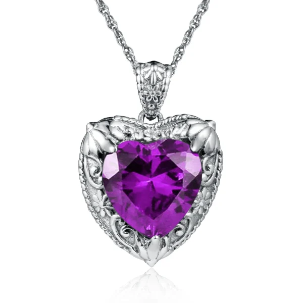 Szjinao Gold Red Ruby Heart Necklace For Women With Stone 15*15mm Victorian Pendant Royal Luxury Jewelry Valentine Day Gift Sale - Image 11