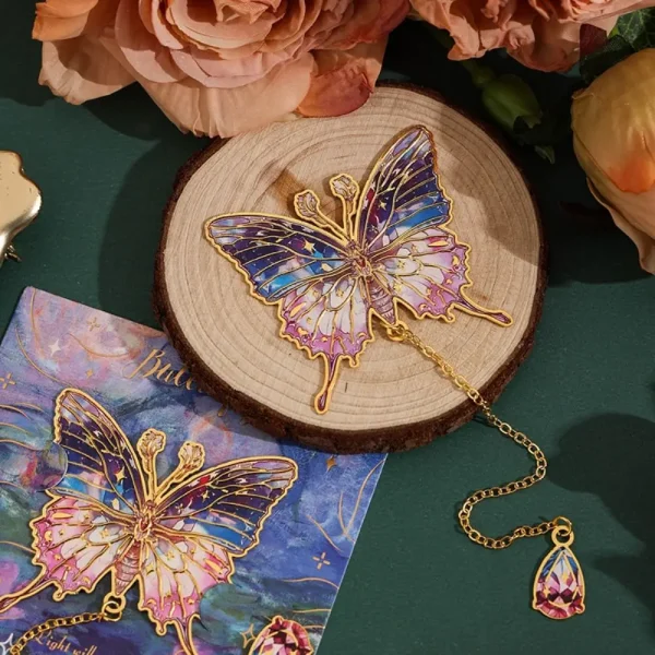 Retro Metal Butterfly Bookmark Pendant Student Gift Metal Bookmark School Office Supplies Stationery Book Page Clip Teacher - Image 14