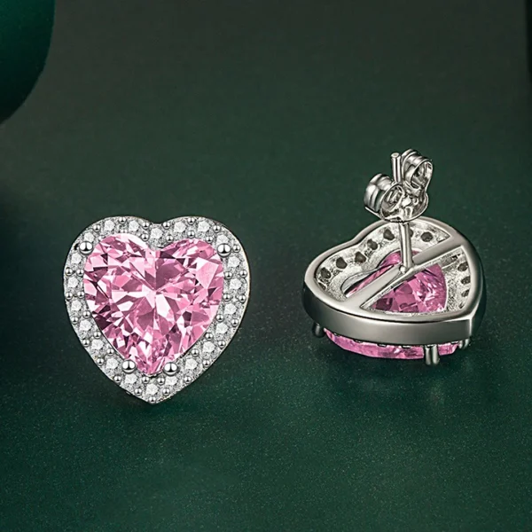 Heart-shaped Moissanite 925 silver jewelry earrings for woman Luxury Fashion jewellery woman 2025 new products Banquet jewelry - Image 4