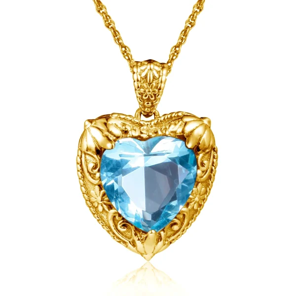Szjinao Gold Red Ruby Heart Necklace For Women With Stone 15*15mm Victorian Pendant Royal Luxury Jewelry Valentine Day Gift Sale - Image 27