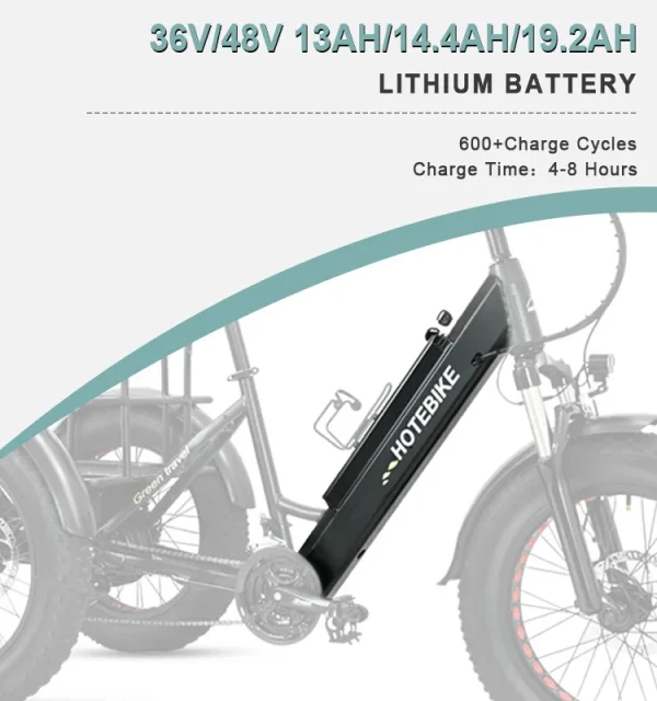 Factory Hot Sales Electric Tricycle 7 Speed Electric Bike 3 Wheels Ebike 48V Voltage 500W 750W Motor Electric Cargo Bike - Image 9