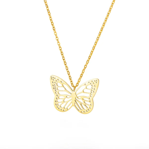 Stainless Steel Butterfly Pendants Necklaces for Women Goth Fashion Gold Color Choker Necklace Aesthetic Wedding Jewelry Gift - Image 8