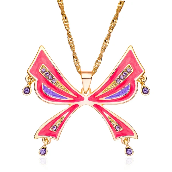 Zircon Butterfly Necklace Big Size Light Luxury Pandant Colorful Insect Dating Wedding Party Jewelry For Women Girls Gift - Image 12
