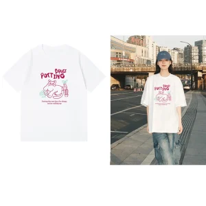 T-shirts Women Summer Tshirt Lady Oversize Female Clothes Loose Short Sleeve Graphic T-Shirt Y2k Tops