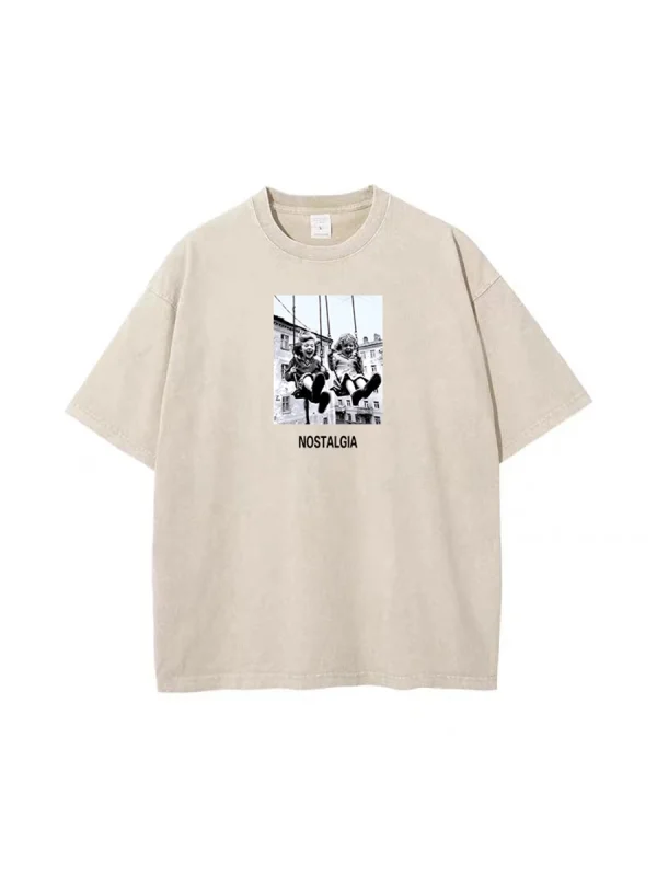 Sumuyoo 100% Cotton Women's Retro Printed T-shirt Men Vintage Short-sleeve Wax printing T Shirts Fashion Hip Hop Loose Tees - Image 9