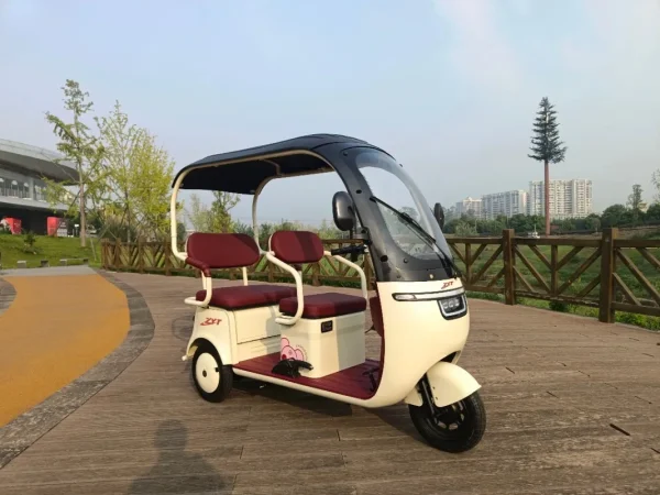 2025 Hot Selling Electric Tricycle for Family Use Open Body Rickshaw with Roof for Passenger and Cargo for Adults - Image 3