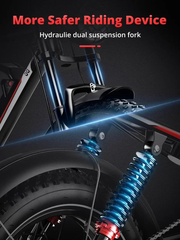 F26 off-road electric Bike hybrid 48V 1000W motor peak 1500W electric bicycle 18Ah large battery 26 inch Fat tires city E-Bike - Image 17