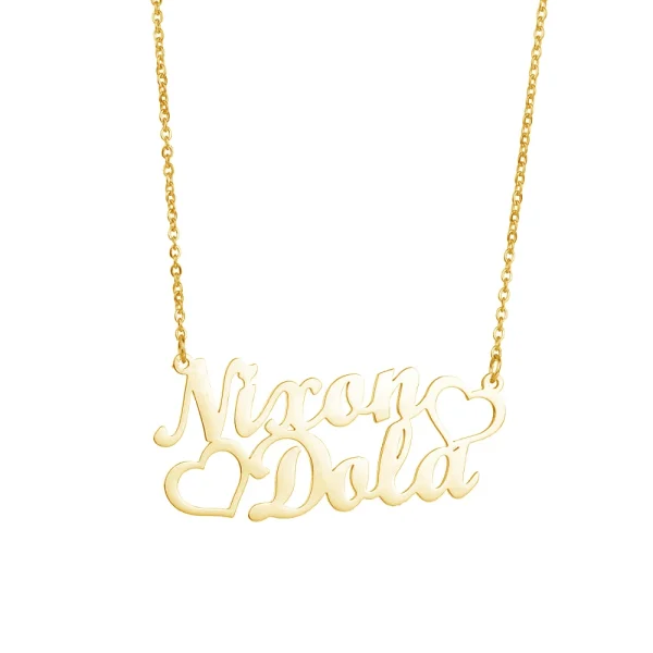 Personalized Custom Double Name Necklaces for Women Stainless Steel Couple Pendant Gold Color Chains Jewelry Valentines Day Gift - Image 5