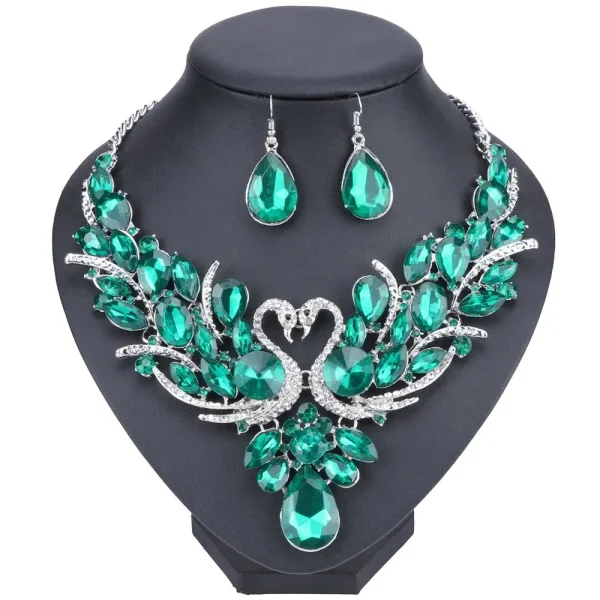 Fashion Nigerian Jewelry Set For Women Purple Tassel Earrings Necklace Set Banquet Dress Accessory Bridal Indian Jewellery - Image 18