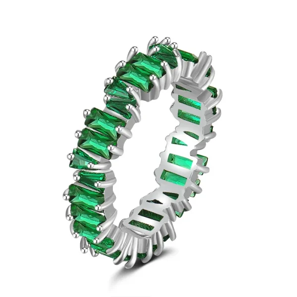 Fashion Luxury Charm CZ Zirconia Eternity Wedding Engagement Finger Rings for Women Green Multicolor Crystal Jewelry - Image 24