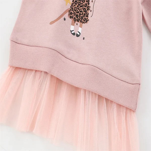 Jumping Meters New Arrival 2-7T Girls Baby Clothes Mouse Applique Girls Sweatshirts Toddler Costume Mesh Hooded Shirts - Image 17