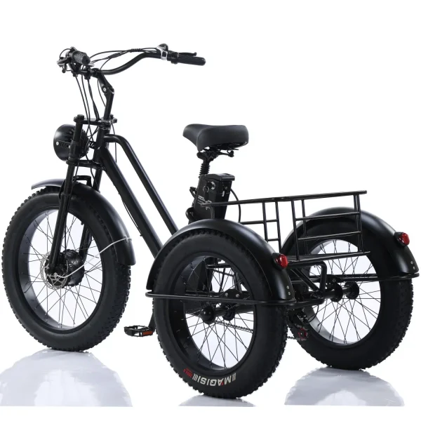 New Electric Tricycle 500W48V20AH Lithium battery Ebike Large Storage Basket Leisure Elderly Cargo Electric Bicycle Mileage 50KM - Image 5