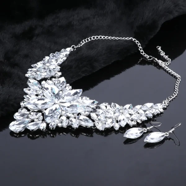 New Arrival Indian Bridal Jewelry Sets Wedding Party Costume Jewellery Womens Fashion Gifts Green Crystal Necklace Earrings Sets - Image 11