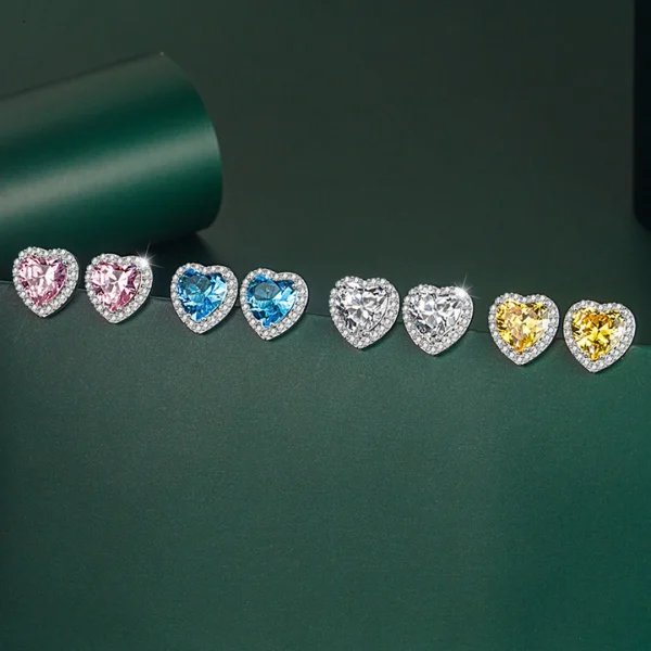 Heart-shaped Moissanite 925 silver jewelry earrings for woman Luxury Fashion jewellery woman 2025 new products Banquet jewelry - Image 11