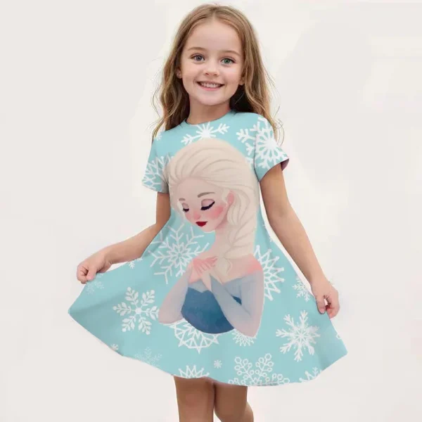 New kids Nightdress Elsa Cartoon Dress Minnie Printing Sleepwear Girls Nightgowns Children Party Dresses Pajamas Girls Dress - Image 8