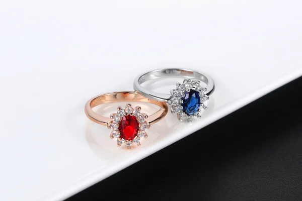 Classic Red Crystal Wedding Rings for Women Bridal Beautiful Rose Gold Color Zirconia Engagement Ring Fashion Jewelry R187 - Image 17