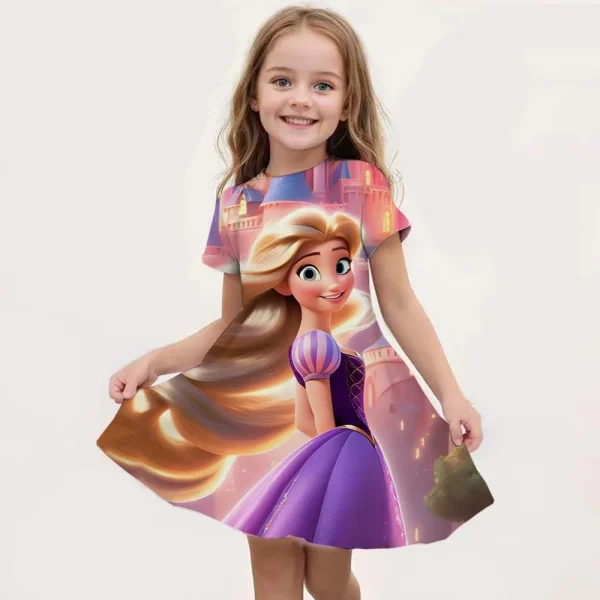 New kids Nightdress Elsa Cartoon Dress Minnie Printing Sleepwear Girls Nightgowns Children Party Dresses Pajamas Girls Dress - Image 6