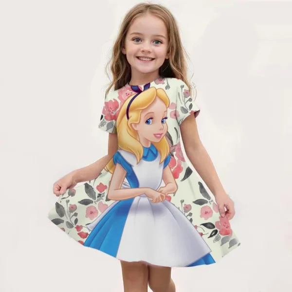 New kids Nightdress Elsa Cartoon Dress Minnie Printing Sleepwear Girls Nightgowns Children Party Dresses Pajamas Girls Dress - Image 12