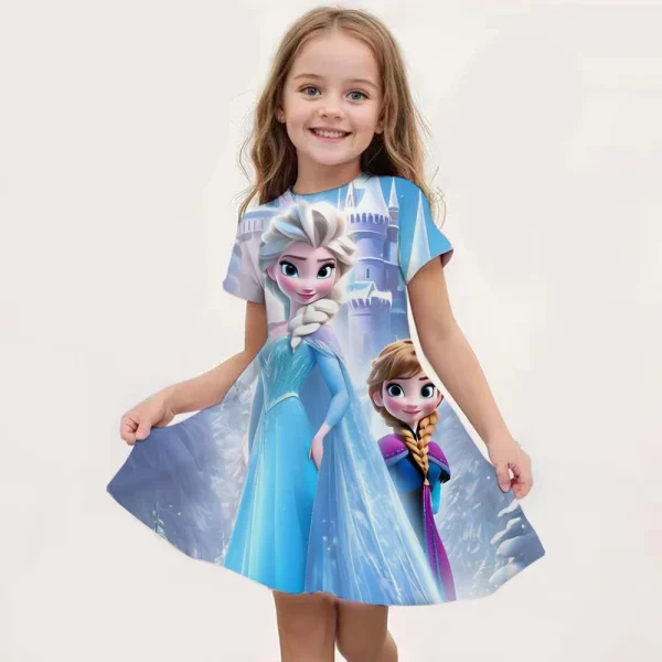 New kids Nightdress Elsa Cartoon Dress Minnie Printing Sleepwear Girls Nightgowns Children Party Dresses Pajamas Girls Dress - Image 9