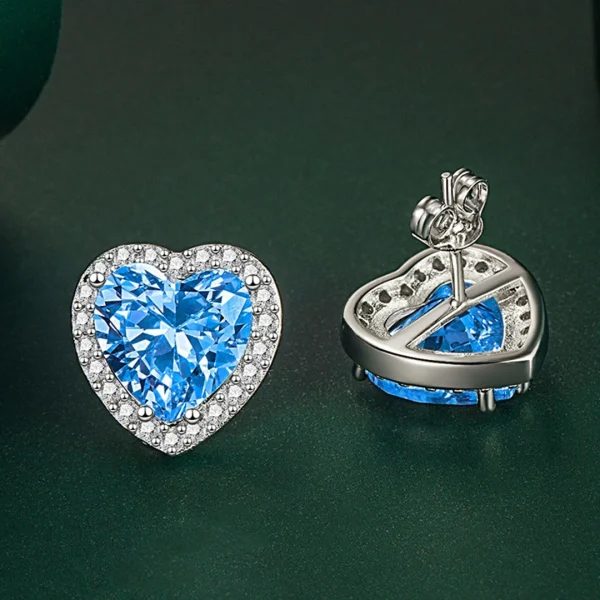 Heart-shaped Moissanite 925 silver jewelry earrings for woman Luxury Fashion jewellery woman 2025 new products Banquet jewelry - Image 2