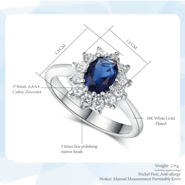 Classic Red Crystal Wedding Rings for Women Bridal Beautiful Rose Gold Color Zirconia Engagement Ring Fashion Jewelry R187 - Image 6