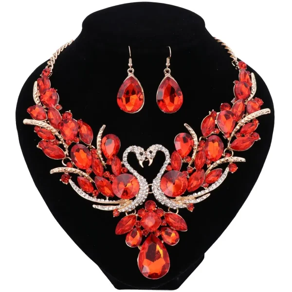 Fashion Nigerian Jewelry Set For Women Purple Tassel Earrings Necklace Set Banquet Dress Accessory Bridal Indian Jewellery - Image 13