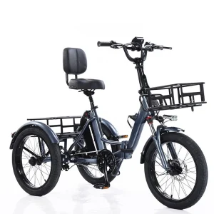 Russian folding tricycle 20-inch fat tire pedal power electric tricycle thick tire snow lithium battery