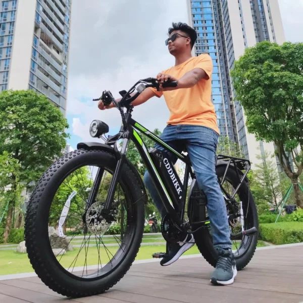 F26 off-road electric Bike hybrid 48V 1000W motor peak 1500W electric bicycle 18Ah large battery 26 inch Fat tires city E-Bike - Image 6