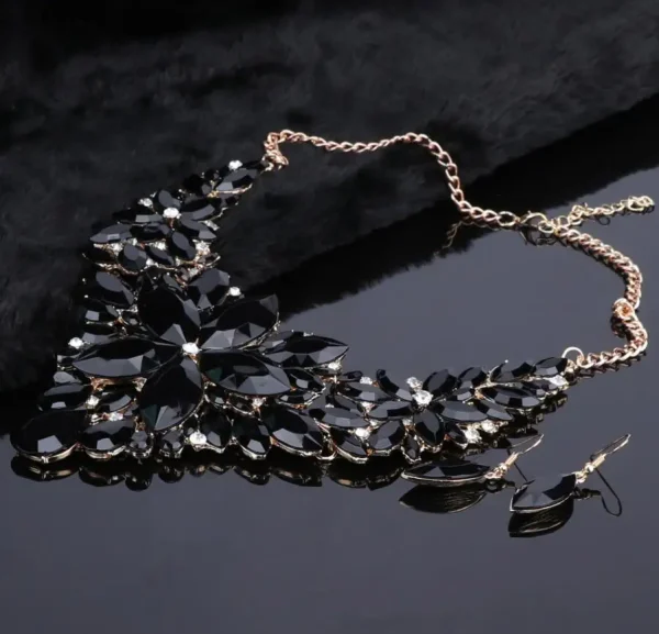 Fashion Crystal Jewelry Sets Bridal Necklace Earrings Sets Wedding Party Jewelery Dress Jewellery Decoration Accessories - Image 11