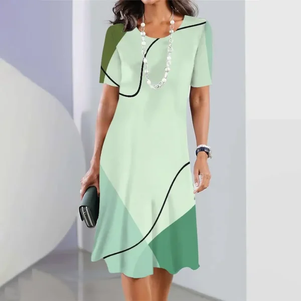 New Geometric Curve Graphic Print Women's Dresses Elegant Dresses Summer Dresses Plus Size Female Fashion Free Shipping - Image 14
