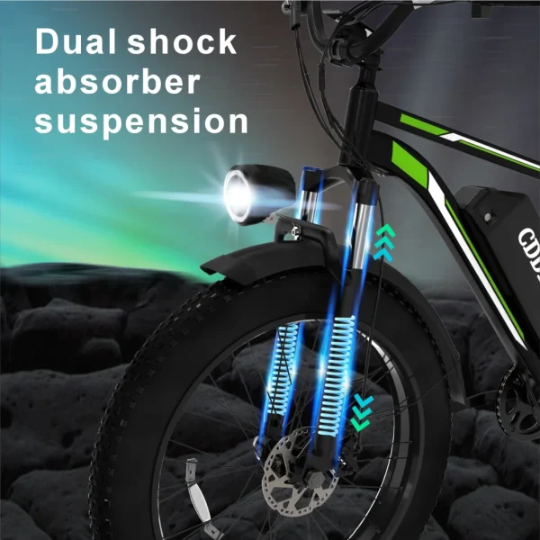 F26 off-road electric Bike hybrid 48V 1000W motor peak 1500W electric bicycle 18Ah large battery 26 inch Fat tires city E-Bike - Image 5