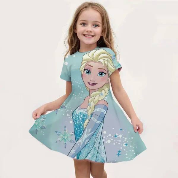 New kids Nightdress Elsa Cartoon Dress Minnie Printing Sleepwear Girls Nightgowns Children Party Dresses Pajamas Girls Dress - Image 10
