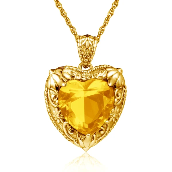 Szjinao Gold Red Ruby Heart Necklace For Women With Stone 15*15mm Victorian Pendant Royal Luxury Jewelry Valentine Day Gift Sale - Image 31